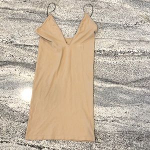 Free People Intimates Seamless Nude V-Neck Slip